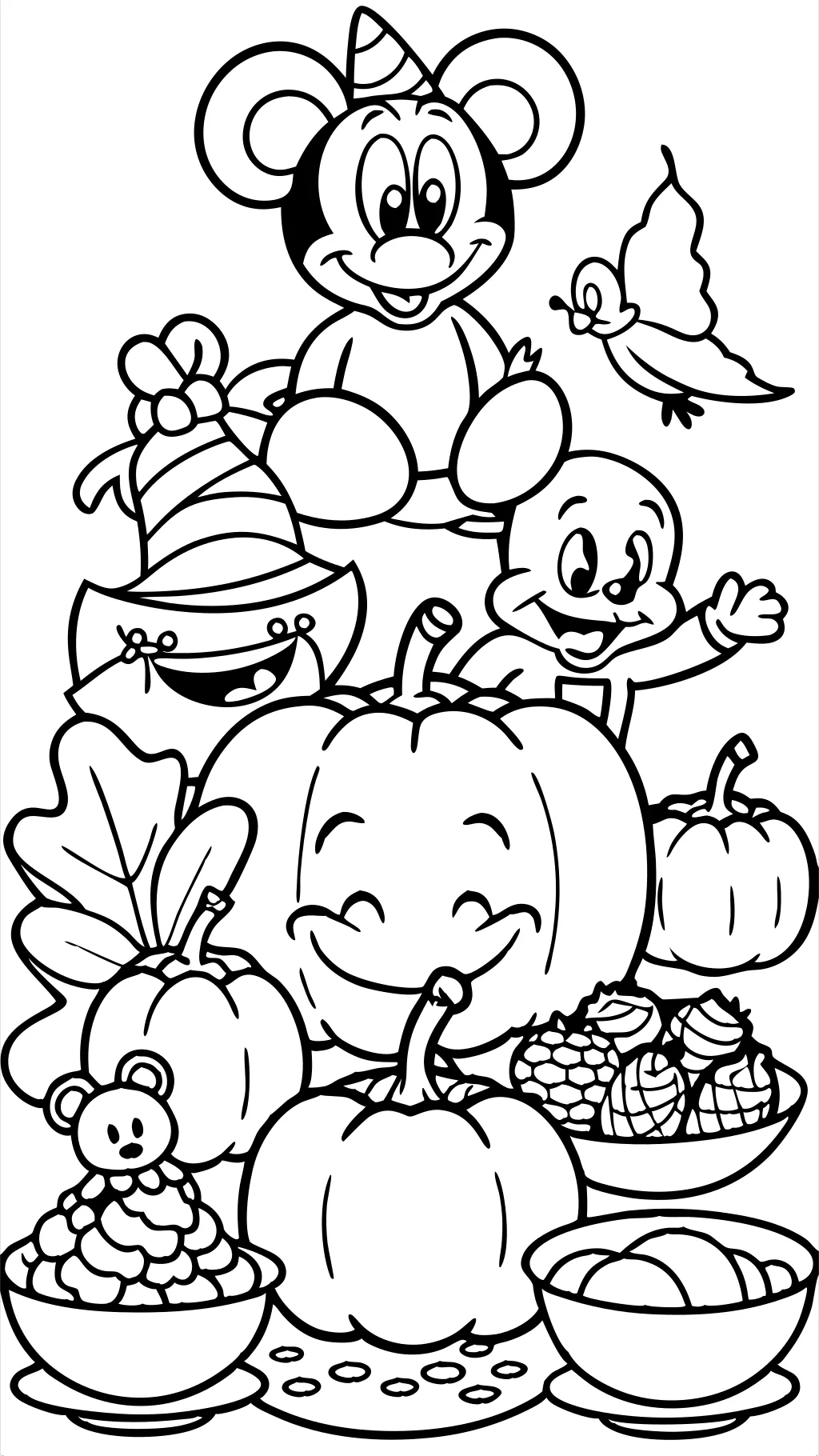 coloriages de Thanksgiving Disney